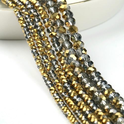 AB Klare Rondelle Österreichische Kristallperle Facettierte Tschechische Glasperlen Lose Abstandsperlen Für Die Schmuckherstellung DIY Armbandzubehör-Style4-3,0mm Ca. 135 Stück AB Klare Rondelle Österreichische Kristallperle Facettierte Tschechische Glasperlen Lose Abstandsperlen Für Die Schmuckherstellung DIY Armbandzubehör-Style4-3,0mm Ca. 135 Stück von QPFNEI