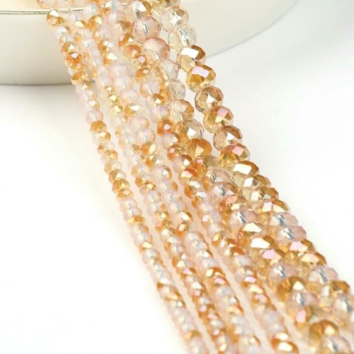 AB Klare Rondelle Österreichische Kristallperle Facettierte Tschechische Glasperlen Lose Abstandsperlen Für Die Schmuckherstellung DIY Armbandzubehör-Style9-6mm Ca. 90 Stück von QPFNEI