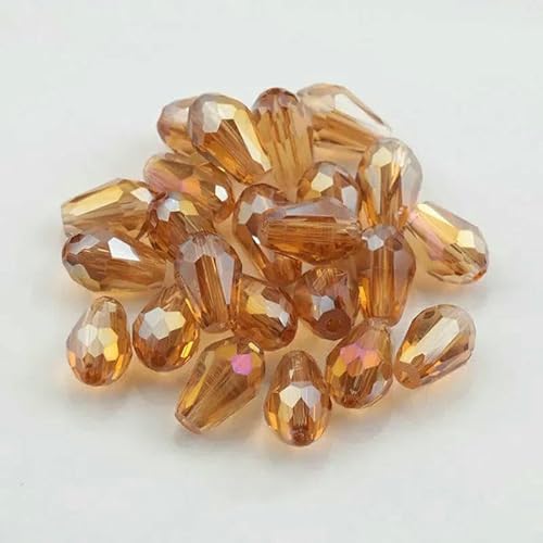 Bestseller Kristallperlen in Tropfenform, Glas, 6 x 8 mm, 8 x 10 mm, lose, runde Abstandsperlen für die Schmuckherstellung, DIY, 24 Farben – ab-8 x 10 mm, 60 Stück Bestseller Kristallperlen in Tropfenform, Glas, 6 x 8 mm, 8 x 10 mm, lose, runde Abstandsperlen für die Schmuckherstellung, DIY, 24 Farben – ab-8 x 10 mm, 60 Stück von QPFNEI