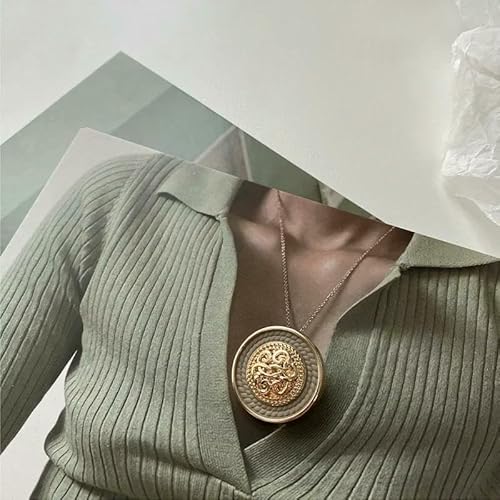 Britische Vintage-Metallknöpfe, modische Hemden-, Kleider- und Kleidungsknöpfe, 18 mm, 23,0 mm, 10 Stück-Khaki-18 mm-10 Stück von QPFNEI