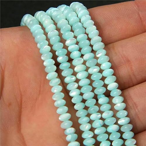 Bunte, natürliche Süßwasser-Muschelperlen, Röhrenperlen, gefärbte Perlmutt-Muschel, lose Perlen zur Schmuckherstellung, DIY-Armband, Halskette, 15"-15 Rondelle, 3 x 5 mm Bunte, natürliche Süßwasser-Muschelperlen, Röhrenperlen, gefärbte Perlmutt-Muschel, lose Perlen zur Schmuckherstellung, DIY-Armband, Halskette, 15"-15 Rondelle, 3 x 5 mm von QPFNEI