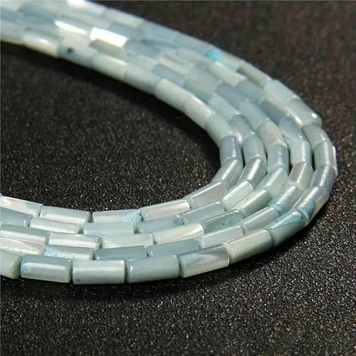Bunte, natürliche Süßwasser-Muschelperlen, Röhrenperlen, gefärbte Perlmutt-Muschel, lose Perlen zur Schmuckherstellung, DIY-Armband, Halskette, 15 Zoll - 8 Röhren, 4 x 8 mm Bunte, natürliche Süßwasser-Muschelperlen, Röhrenperlen, gefärbte Perlmutt-Muschel, lose Perlen zur Schmuckherstellung, DIY-Armband, Halskette, 15 Zoll - 8 Röhren, 4 x 8 mm von QPFNEI