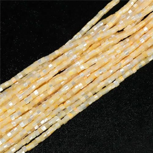 Bunte, natürliche Süßwasser-Muschelperlen, Röhrenperlen, gefärbte Perlmutt-Muschel, lose Perlen zur Schmuckherstellung, DIY-Armband, Halskette, 38,1–33 cm, Abstandshalter 3 x 2 mm von QPFNEI