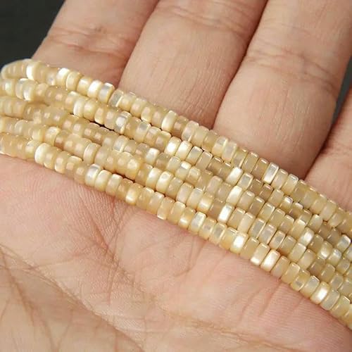 Bunte, natürliche Süßwasser-Muschelperlen, gefärbte Perlmutt-Muschelperlen, lose Perlen zur Schmuckherstellung, DIY-Armband, Halskette, 15-34 Zoll, ca. 2 x 4,0 mm von QPFNEI