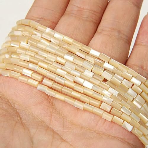 Bunte natürliche Süßwasser-Muschelperlen, Rondelle-Abstandshalter, gefärbte Perlmutt-Muschel, lose Perlen zur Schmuckherstellung, 7,5 Zoll – 28, Oxford, 3 x 5 mm von QPFNEI