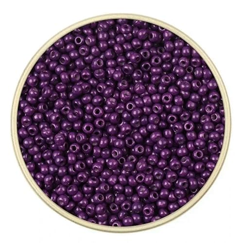 Ca. 1000 2 mm Glasperlen 11/0, gleichmäßige Größe, Charm-runde Abstandsperlen für die Herstellung von handgefertigtem Schmuck, Zubehör-XA40, ca. 5000 Stück, 38 g von QPFNEI