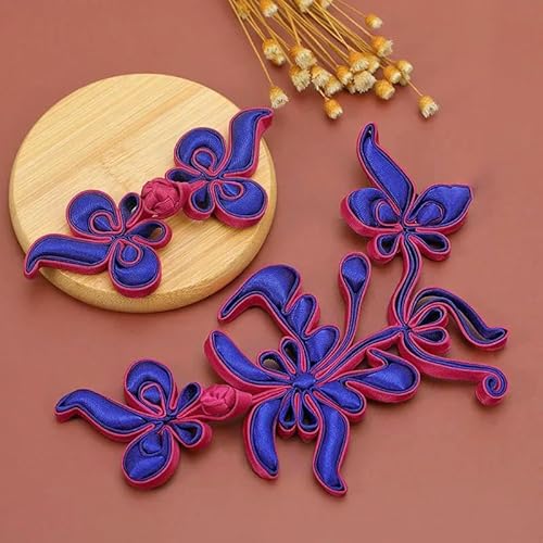 Chinesischer Knotenknopf für Cheongsam-Kleidungsdekor, Blume, Frosch, 1Set-20 Chinesischer Knotenknopf für Cheongsam-Kleidungsdekor, Blume, Frosch, 1Set-20 von QPFNEI