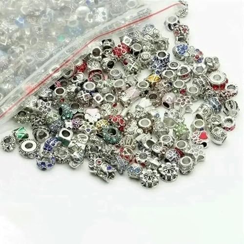 Gemischte tibetische Antik-Silber-Farben Hohlkugel Lose Röhre Metallperlen Abstandsperlen für Schmuckherstellung DIY Armband Nekclace-11 von QPFNEI