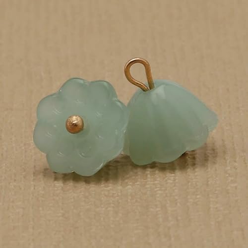 Glass Imitation Jade Mushroom Buttons Exquisite Retro Shirt Button Buckles for Cheongsam Cardigan Decor Sewing Scrapbooking-lotus flower 01-15p von QPFNEI