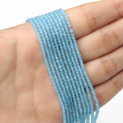 Großhandel 2 mm Natursteinperlen, kleine glänzende Katzenaugenperle, glatte lose Perlen für die Herstellung von DIY-Schmuck, Charm-Armbänder und Halsketten, Kristall, 13 Katzenaugen, 2 von QPFNEI