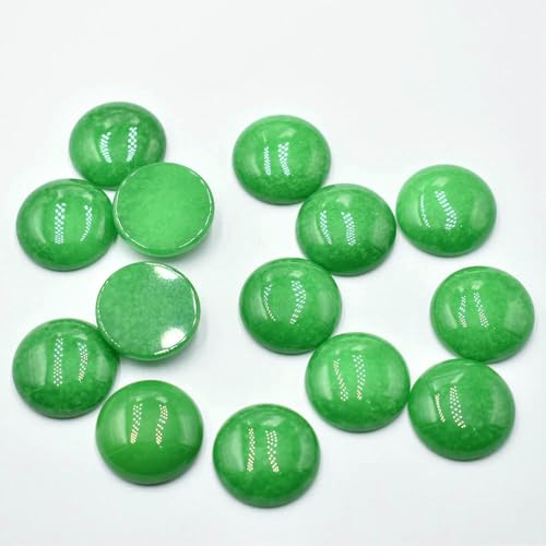 Großhandel 24 teile/los Opal Malachit Tigerauge naturstein gemischt runde cabochon 20mm-Malay jade-20mm von QPFNEI