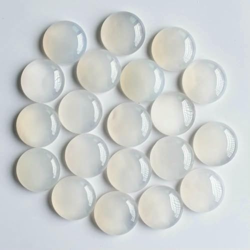 Großhandel 24 teile/los Opal Malachit Tigerauge naturstein gemischt runde cabochon 20mm-white agate-20mm Großhandel 24 teile/los Opal Malachit Tigerauge naturstein gemischt runde cabochon 20mm-white agate-20mm von QPFNEI