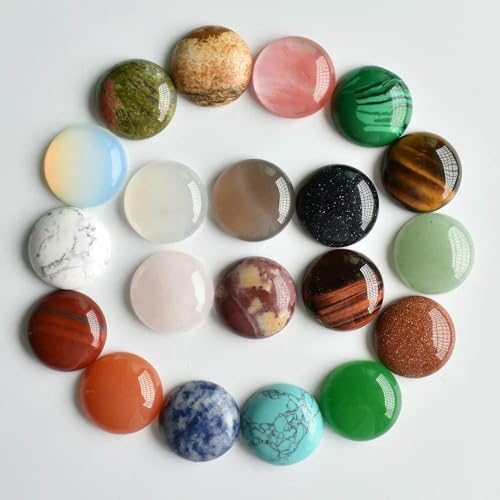 Großhandel 24 teile/los Opal Malachit Tigerauge naturstein gemischten runde cabochon 20mm-mix-20mm Großhandel 24 teile/los Opal Malachit Tigerauge naturstein gemischten runde cabochon 20mm-mix-20mm von QPFNEI