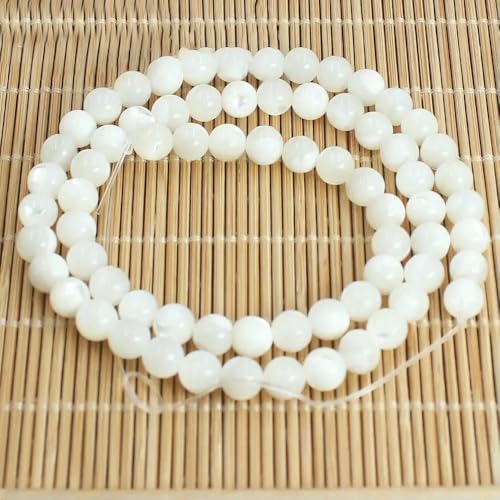 Großhandel DIY Sommer Schmuck Runde natürliche weiße Muschel Edelsteine Perlen machen-6mm Großhandel DIY Sommer Schmuck Runde natürliche weiße Muschel Edelsteine Perlen machen-6mm von QPFNEI