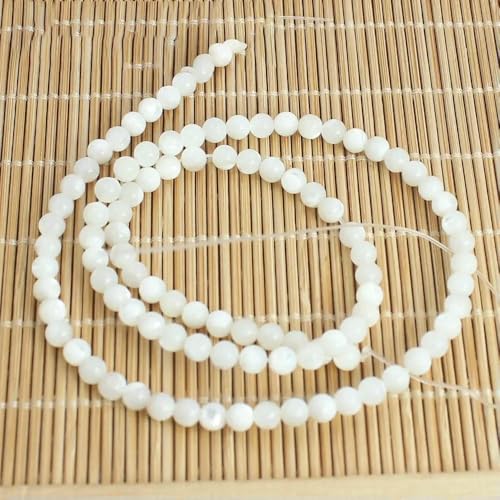 Großhandel DIY Sommerschmuck Runde natürliche weiße Muschel Edelsteine Perlen machen-4,0 mm Großhandel DIY Sommerschmuck Runde natürliche weiße Muschel Edelsteine Perlen machen-4,0 mm von QPFNEI