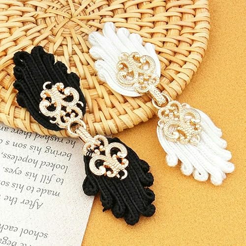 Handgefertigter Blumenumhang/Umhangverschluss, Cardigan-Clip, chinesische Knotenknöpfe, Verschlüsse für Kleidung, Cheongsam-Stil, Anstecknadel, Brosche, 3–2 Pa Handgefertigter Blumenumhang/Umhangverschluss, Cardigan-Clip, chinesische Knotenknöpfe, Verschlüsse für Kleidung, Cheongsam-Stil, Anstecknadel, Brosche, 3–2 Pa von QPFNEI