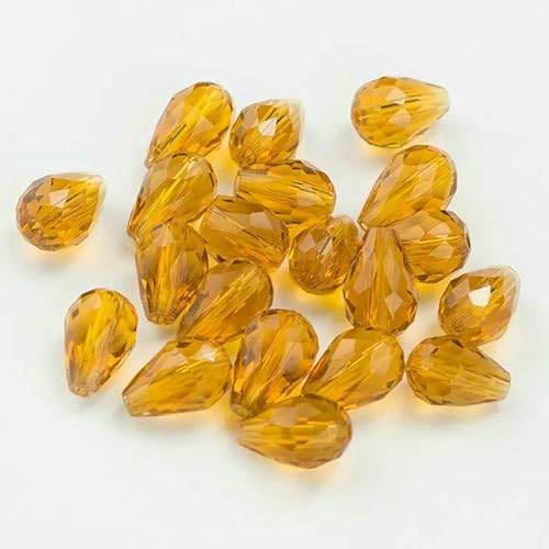 Kristallperlen in Tropfenform, Glasperlen, 6 x 8 mm, 8 x 10 mm, lose, runde Abstandsperlen zur Schmuckherstellung, DIY, 24 Farben – 8 x 10 mm, 60 Stück Kristallperlen in Tropfenform, Glasperlen, 6 x 8 mm, 8 x 10 mm, lose, runde Abstandsperlen zur Schmuckherstellung, DIY, 24 Farben – 8 x 10 mm, 60 Stück von QPFNEI