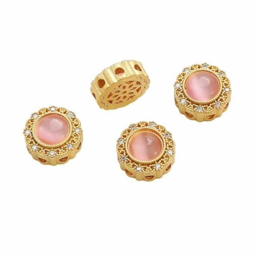 Kupferplattierte, goldfarbene Abstandsperlen aus Glas/Katzenauge, lose Metallperlen, Charms zur Schmuckherstellung, Armbänder, DIY-Zubehör, Stil 03 Kupferplattierte, goldfarbene Abstandsperlen aus Glas/Katzenauge, lose Metallperlen, Charms zur Schmuckherstellung, Armbänder, DIY-Zubehör, Stil 03 von QPFNEI