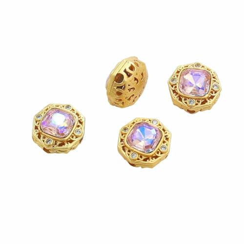 Kupferplattierte, goldfarbene Abstandsperlen aus Glas/Katzenauge, lose Metallperlen, Charms zur Schmuckherstellung, Armbänder, DIY-Zubehör, Stil 07 Kupferplattierte, goldfarbene Abstandsperlen aus Glas/Katzenauge, lose Metallperlen, Charms zur Schmuckherstellung, Armbänder, DIY-Zubehör, Stil 07 von QPFNEI