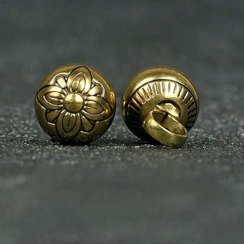 Messing Massive runde Schnalle Tang-Anzug Hanfu-Knopf Retro Chinesische Scheibenschnalle Armband Kupfer Zubehör Schmuck-Nr. 4 von QPFNEI