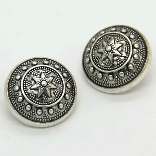 Metallknöpfe im britischen College-Stil mit Charakter für Kleidung, Herrenjacke, Mantel, Anzug, Blazer, Retro, handgefertigte Dekorationen, Schwarz, 23,0 mm, 6 Stück Metallknöpfe im britischen College-Stil mit Charakter für Kleidung, Herrenjacke, Mantel, Anzug, Blazer, Retro, handgefertigte Dekorationen, Schwarz, 23,0 mm, 6 Stück von QPFNEI