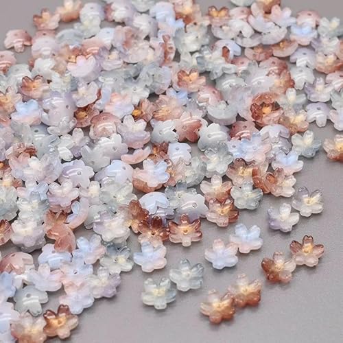 Mix Color 30 Stück 10 mm Kirschblütenperlen Tschechische Glasperlen lose Perlen für Schmuckherstellung DIY Zubehör handgefertigt-3-10mm 30 Stück von QPFNEI