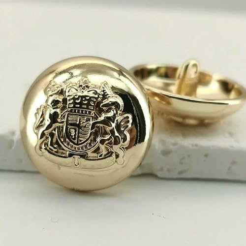 Modische Metallknöpfe für Kleidung, Mäntel, Anzüge, Nähzubehör, Nähknöpfe, Nähknöpfe im britischen College-Stil, 1–23,0 mm, 6 Stück von QPFNEI