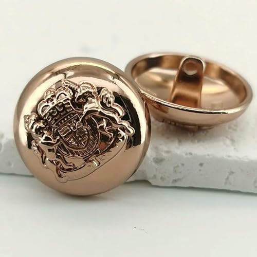 Modische Metallknöpfe für Kleidung, Mäntel, Anzüge, Nähzubehör, Nähknöpfe, Nähknöpfe im britischen College-Stil, 2–15 mm, 6 Stück von QPFNEI