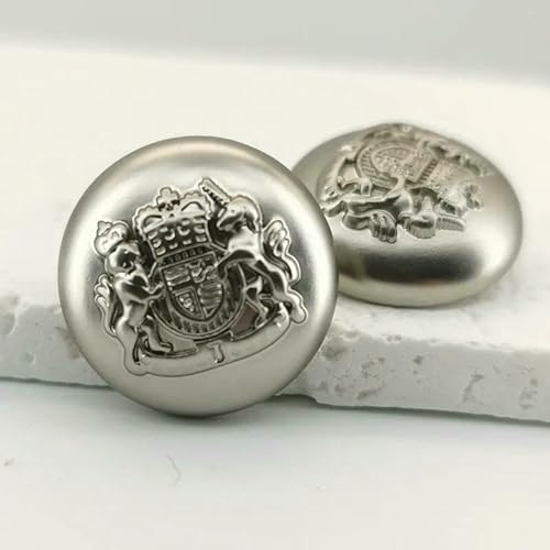 Modische Metallknöpfe für Kleidung, Mäntel, Anzüge, Nähzubehör, Nähknöpfe, Nähknöpfe im britischen College-Stil, 3–15 mm, 6 Stück von QPFNEI