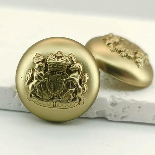 Modische Metallknöpfe für Kleidung, Mäntel, Anzüge, Nähzubehör, Nähknöpfe, Nähknöpfe im britischen College-Stil, 4–15 mm, 6 Stück von QPFNEI