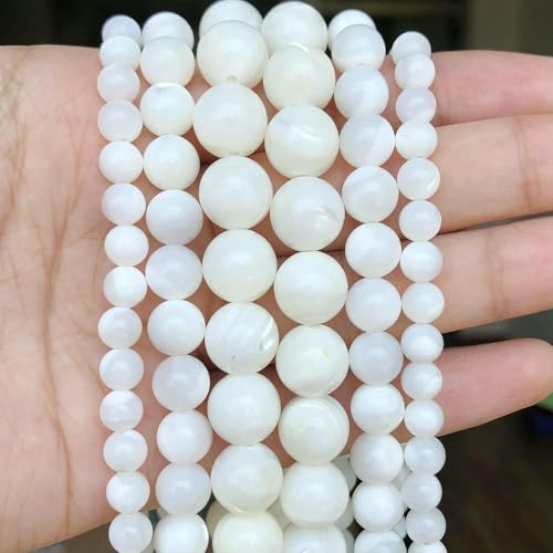 Muschelperlen in 15 Farben, natürliche Muschel, rund, lose Abstandsperlen zur Schmuckherstellung,DIY-Armband,Ohrringe, 15 Zoll, Perlmutt, 8 mm, 46 Stück Perlen Muschelperlen in 15 Farben, natürliche Muschel, rund, lose Abstandsperlen zur Schmuckherstellung,DIY-Armband,Ohrringe, 15 Zoll, Perlmutt, 8 mm, 46 Stück Perlen von QPFNEI