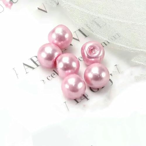 Nähknöpfe, 100 Stück, 6 mm, 8 mm, 10 mm, 12 mm, 15 mm, 18 mm, Perlmuttknöpfe für Kleidung, Nähzubehör, Damen- und Babykleidungsmaterial, Rosa, 12 mm von QPFNEI
