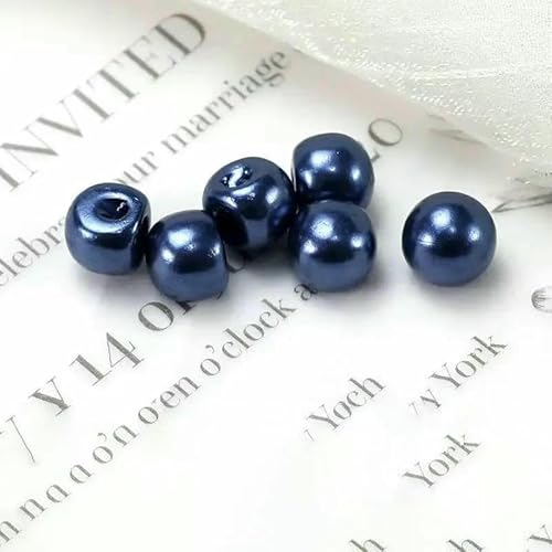 Nähknöpfe, 100 Stück, 6 mm, 8 mm, 10 mm, 12 mm, 15 mm, 18 mm, Perlmuttknöpfe für Kleidung, Nähzubehör, Damen- und Babykleidungsmaterial, dunkelblau, 12 mm von QPFNEI