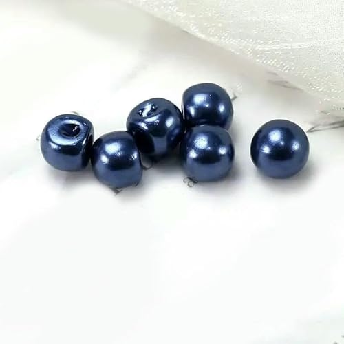 Nähknöpfe, 100 Stück, 6 mm, 8 mm, 10 mm, 12 mm, 15 mm, 18 mm, Perlmuttknöpfe für Kleidung, Nähzubehör, Damen- und Babykleidungsmaterial, dunkelblau, 8 mm von QPFNEI