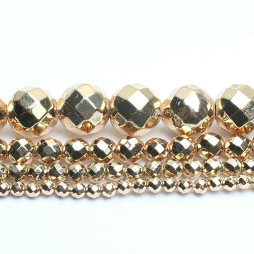 Natürliche Edelsteinperlen, facettierte Hämatit-Kugelperlen zur Schmuckherstellung, 2, 3, 4, 6, 8, 10 mm, DIY-Armbandzubehör, Schmuck, 15 Zoll, 14 Karat Gold, Hämatit, 6 mm, ca. 61 Natürliche Edelsteinperlen, facettierte Hämatit-Kugelperlen zur Schmuckherstellung, 2, 3, 4, 6, 8, 10 mm, DIY-Armbandzubehör, Schmuck, 15 Zoll, 14 Karat Gold, Hämatit, 6 mm, ca. 61 von QPFNEI