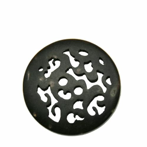 Natürliche Farbe Runde Kokosnuss Muschel Knöpfe, Nähzubehör, Holzknopf, chinesischer Stil Fenstergitter, DIY Kleidung, 30PCs, 15mm-BUTTON YK41 von QPFNEI