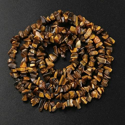 Natürliche Kiessteinperlen, Lapislazuli, Bostwana, Sodalith-Chips, Perle für Halsketten, Ohrringe, Armbänder, Schmuck, Kettenperle, 3–5 mm, Nr. 29, Tigerauge, 40 cm Natürliche Kiessteinperlen, Lapislazuli, Bostwana, Sodalith-Chips, Perle für Halsketten, Ohrringe, Armbänder, Schmuck, Kettenperle, 3–5 mm, Nr. 29, Tigerauge, 40 cm von QPFNEI