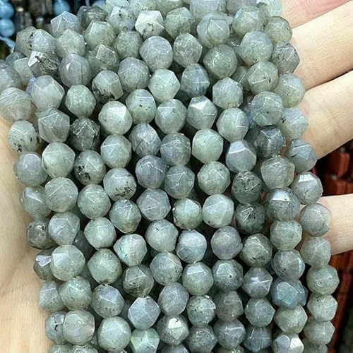 Natürliche Labradorit-Edelsteine, facettierte, runde Rondelle, lose Perlen für die Schmuckherstellung, DIY-Armband, Halskette, handgefertigtes Zubehör, 8 mm, ca. 45 Stück_b Natürliche Labradorit-Edelsteine, facettierte, runde Rondelle, lose Perlen für die Schmuckherstellung, DIY-Armband, Halskette, handgefertigtes Zubehör, 8 mm, ca. 45 Stück_b von QPFNEI