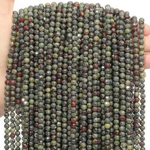 Natürliche Rhodonitperlen, 2 3 4,0 mm, facettiert, rund, lose, DIY-Hüftkettenperlen, Halskette, Armband, Schmuckzubehör, Drachenblutstein, 3,0 mm, ca. 115 Stück Natürliche Rhodonitperlen, 2 3 4,0 mm, facettiert, rund, lose, DIY-Hüftkettenperlen, Halskette, Armband, Schmuckzubehör, Drachenblutstein, 3,0 mm, ca. 115 Stück von QPFNEI