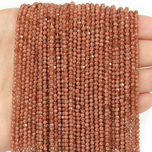 Natürliche Rhodonitperlen, 2 3 4,0 mm, facettiert, rund, lose, DIY-Hüftkettenperlen, Halskette, Armband, Schmuckzubehör, Goldsandstein, 3,0 mm, ca. 115 Stück Natürliche Rhodonitperlen, 2 3 4,0 mm, facettiert, rund, lose, DIY-Hüftkettenperlen, Halskette, Armband, Schmuckzubehör, Goldsandstein, 3,0 mm, ca. 115 Stück von QPFNEI