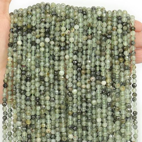 Natürliche Rhodonitperlen, 2 3 4,0 mm, facettiert, rund, lose, DIY-Hüftkettenperlen, Halskette, Armband, Schmuckzubehör, Prehnit, 4,0 mm, ca. 90 Stück Natürliche Rhodonitperlen, 2 3 4,0 mm, facettiert, rund, lose, DIY-Hüftkettenperlen, Halskette, Armband, Schmuckzubehör, Prehnit, 4,0 mm, ca. 90 Stück von QPFNEI