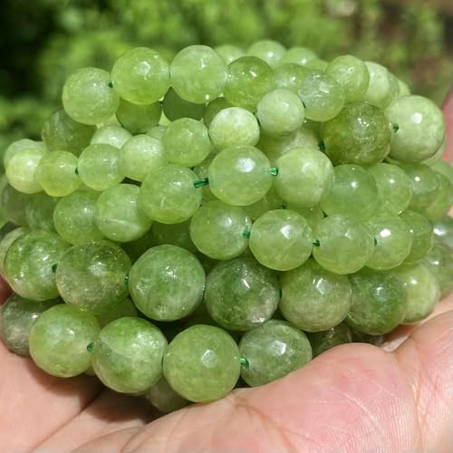 Natürliche Rubine, Chalcedon, Jade, Steinperlen, facettiert, rund, lose Abstandshalter für Schmuckherstellung,DIY-Armband,handgefertigt, 4/6/8/10/12 mm, Olivin-Jade, 8 mm, 45 bis 46 Stück Natürliche Rubine, Chalcedon, Jade, Steinperlen, facettiert, rund, lose Abstandshalter für Schmuckherstellung,DIY-Armband,handgefertigt, 4/6/8/10/12 mm, Olivin-Jade, 8 mm, 45 bis 46 Stück von QPFNEI