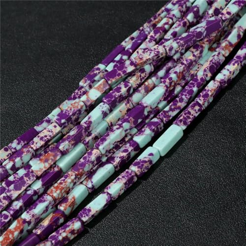 Natürliche quadratische Röhrensteinperlen, rechteckige Jaspis-Aventurin-Perlen zur Schmuckherstellung, Halsketten, DIY-Armbänder, Zubehör,4 x 13,0 mm, 4 Imperial Stone, ca. 30 Stück Natürliche quadratische Röhrensteinperlen, rechteckige Jaspis-Aventurin-Perlen zur Schmuckherstellung, Halsketten, DIY-Armbänder, Zubehör,4 x 13,0 mm, 4 Imperial Stone, ca. 30 Stück von QPFNEI