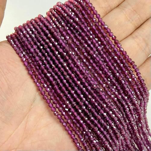 Natürliche rosarote Quarzkristall-Steinperlen, 2 3 4,0 mm, Achate, Chalcedon, Morganit, Rhodochrosit, Edelsteinperle zur Schmuckherstellung, Nr. 19, Granat, 4,0 mm, ca. 95 Stück Natürliche rosarote Quarzkristall-Steinperlen, 2 3 4,0 mm, Achate, Chalcedon, Morganit, Rhodochrosit, Edelsteinperle zur Schmuckherstellung, Nr. 19, Granat, 4,0 mm, ca. 95 Stück von QPFNEI