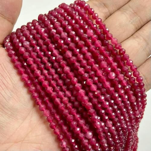 Natürliche rosarote Quarzkristall-Steinperlen, 2 3 4,0 mm, Achate, Chalcedon, Morganit, Rhodochrosit, Edelsteinperle zur Schmuckherstellung, Nr. 20 Chalcedon, 2 mm, ca. 180 Stück Natürliche rosarote Quarzkristall-Steinperlen, 2 3 4,0 mm, Achate, Chalcedon, Morganit, Rhodochrosit, Edelsteinperle zur Schmuckherstellung, Nr. 20 Chalcedon, 2 mm, ca. 180 Stück von QPFNEI