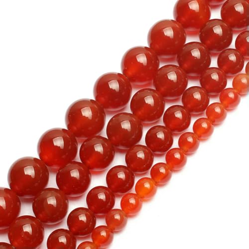 Natürlicher Flammenstein, helle, lose Abstandshalter, UV-leuchtender Feuerstein, für die Schmuckherstellung, DIY-Armband, 4, 6, 8, 10 mm, roter Achat, 4,0 mm, ca. 88 Stück Natürlicher Flammenstein, helle, lose Abstandshalter, UV-leuchtender Feuerstein, für die Schmuckherstellung, DIY-Armband, 4, 6, 8, 10 mm, roter Achat, 4,0 mm, ca. 88 Stück von QPFNEI