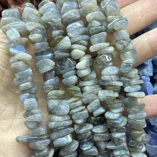 Natürlicher Labradorit-Edelstein, facettierte, runde Rondelle, lose Perlen zur Schmuckherstellung, DIY-Armband, Halskette, handgefertigtes Zubehör, 8–12 mm, ca. 50 Stück von QPFNEI