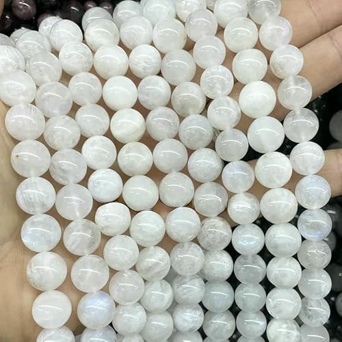 Natürlicher Mondstein, glatt, rund, facettiert, zylinderförmig, unregelmäßig, Abstandshalter, Edelsteinperlen für die Schmuckherstellung, DIY-Armbänder, Halsketten, 8 mm, ca. 22 Stück Natürlicher Mondstein, glatt, rund, facettiert, zylinderförmig, unregelmäßig, Abstandshalter, Edelsteinperlen für die Schmuckherstellung, DIY-Armbänder, Halsketten, 8 mm, ca. 22 Stück von QPFNEI