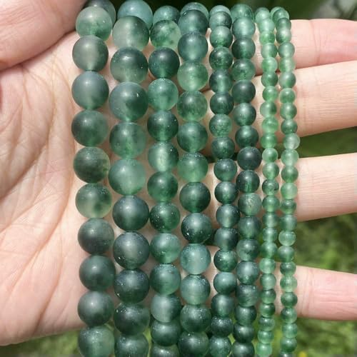 Natürlicher matter Jaspis, mattierter Amazonit, Achate, Jade, Quarz, Türkis, Stein, runde Abstandsperle zur Schmuckherstellung, Armband-Aquatischer Chalcedon-10 mm, 36 bis 37 Stück Natürlicher matter Jaspis, mattierter Amazonit, Achate, Jade, Quarz, Türkis, Stein, runde Abstandsperle zur Schmuckherstellung, Armband-Aquatischer Chalcedon-10 mm, 36 bis 37 Stück von QPFNEI