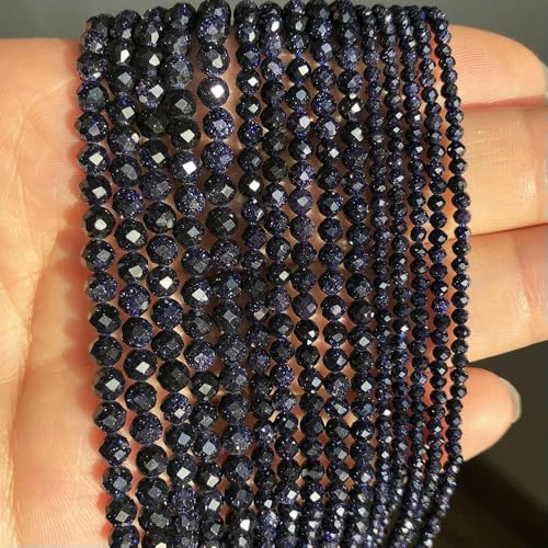 Natürlicher roter Jaspis, 2 mm, 3,0 mm, 4,0 mm, facettierte, runde, lose Abstandsperlen, DIY-Armband, Halskette, Schmuckherstellung, handgefertigtes Bastelzubehör, blauer Sandstein, 4,0 mm, ca. 91 S Natürlicher roter Jaspis, 2 mm, 3,0 mm, 4,0 mm, facettierte, runde, lose Abstandsperlen, DIY-Armband, Halskette, Schmuckherstellung, handgefertigtes Bastelzubehör, blauer Sandstein, 4,0 mm, ca. 91 S von QPFNEI